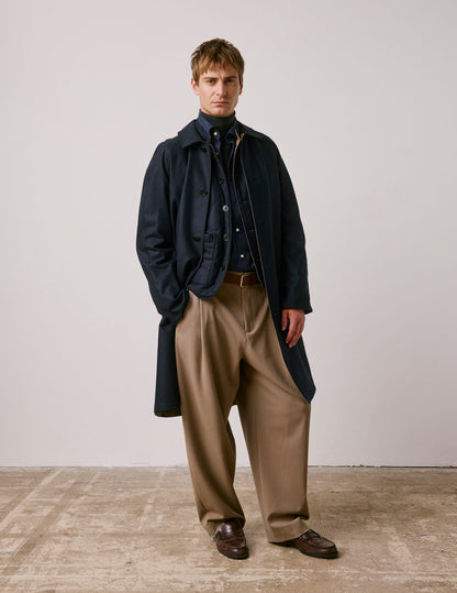 Navy wool Pierrick sleeveless puffer jacket