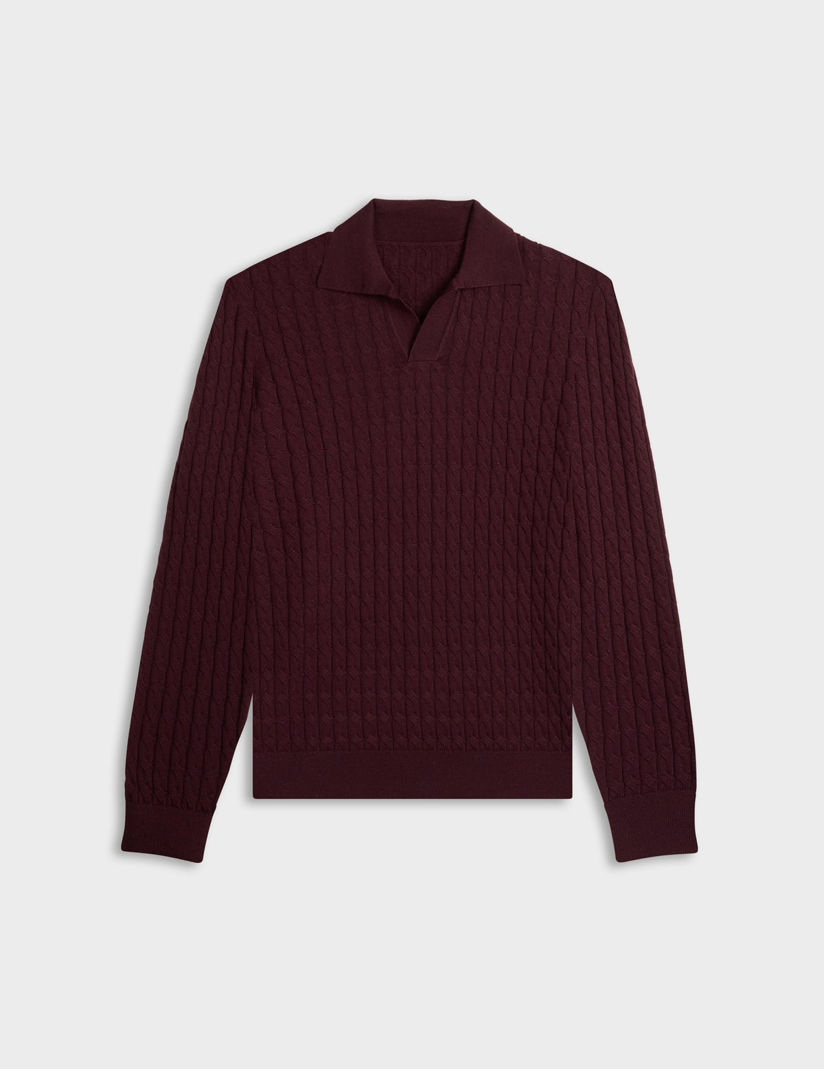 Burgundy merino wool Piersen sweater