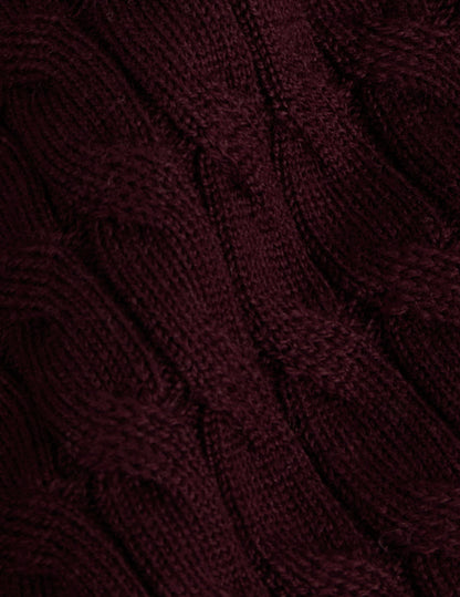 Burgundy merino wool Piersen sweater