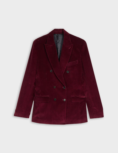 Burgundy corduroy Poème blazer