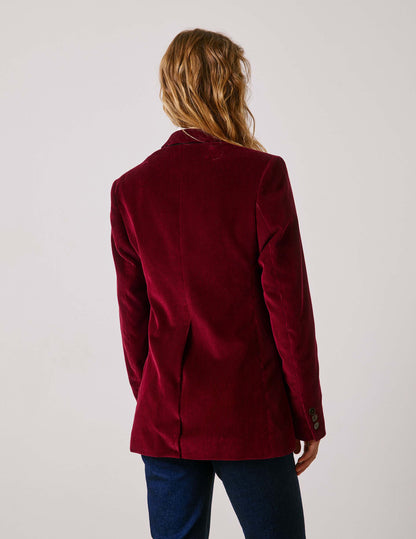 Burgundy corduroy Poème blazer