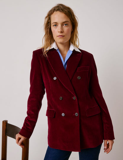 Burgundy corduroy Poème blazer