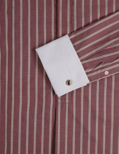 Red striped Poppy popover blouse