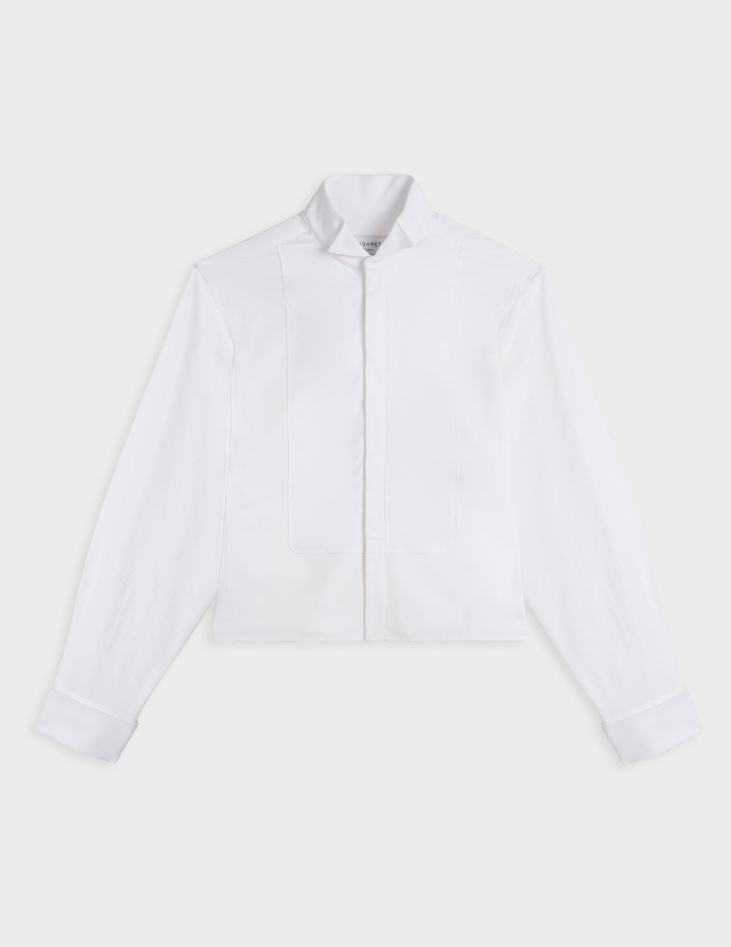 White boxy preppy shirt - Ottoman - Broken Collar - Musketeers Cuffs#4