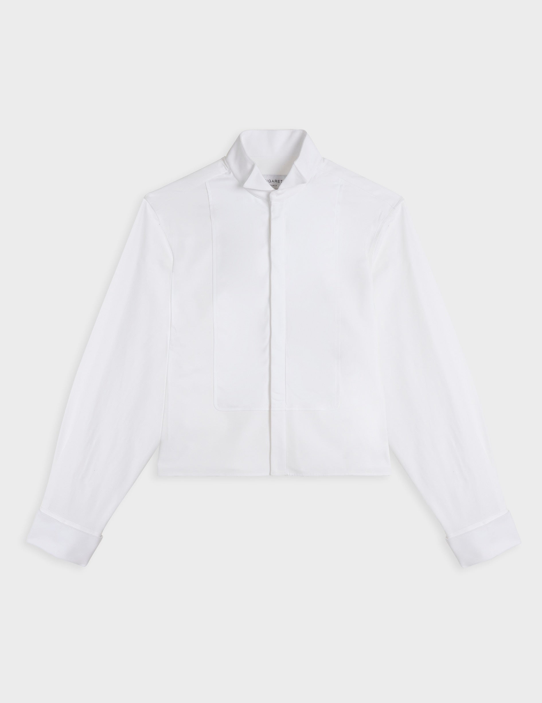 White boxy preppy shirt - Ottoman - Broken Collar - Musketeers Cuffs