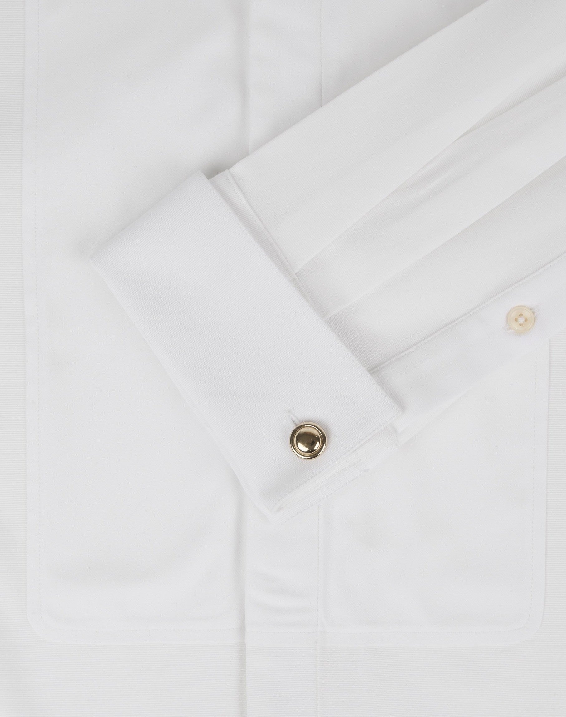 White boxy preppy shirt - Ottoman - Broken Collar - Musketeers Cuffs