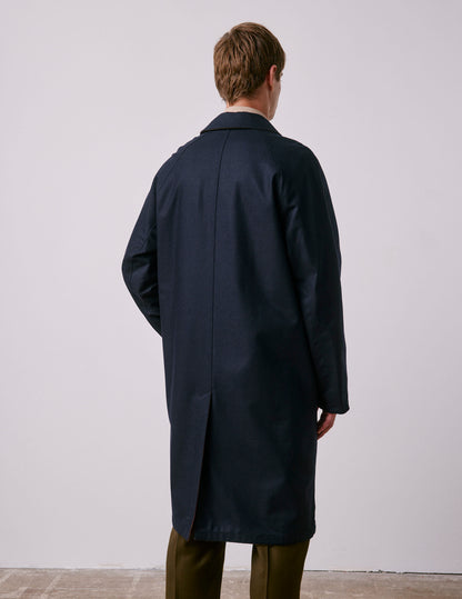 Reversible brown check Preston trench coat