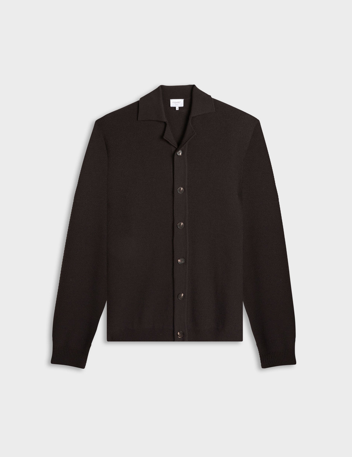 Brown merino wool Prince cardigan