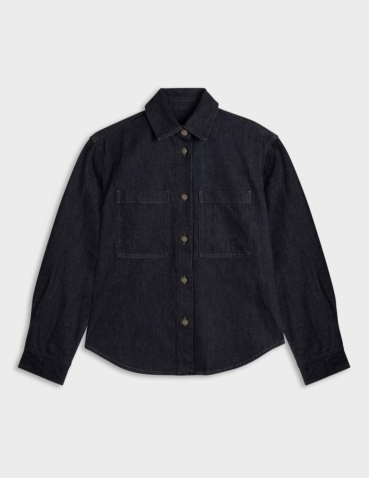 Navy denim Priscilla overshirt - Denim - Shirt Collar