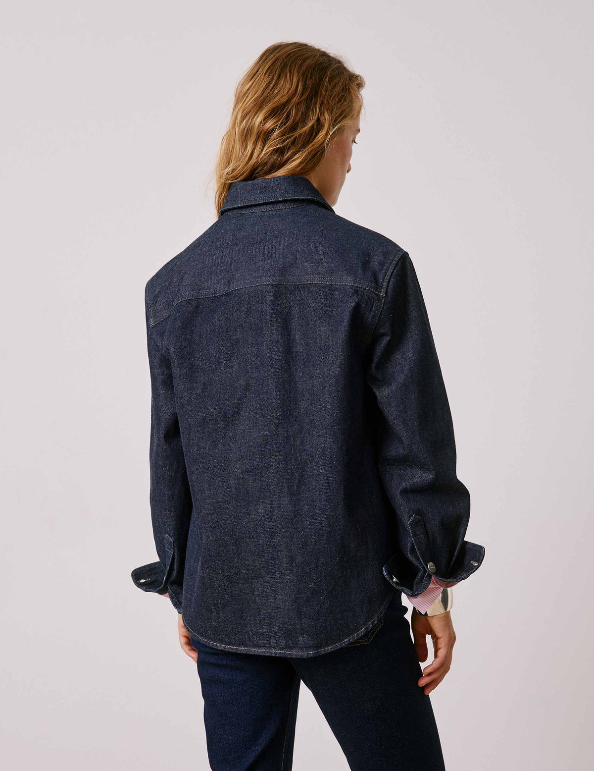 Navy denim Priscilla overshirt - Denim - Shirt Collar#2
