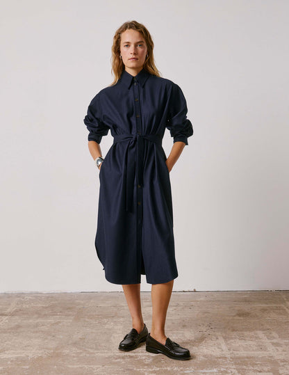 Navy virgin wool Prudence dress