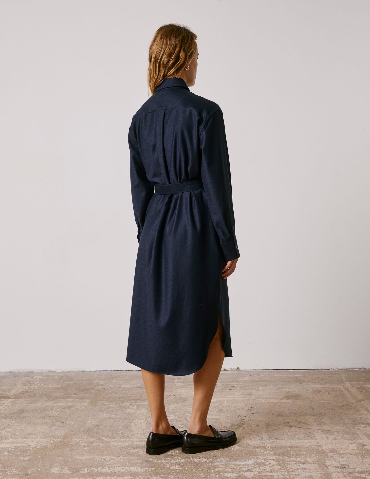 Navy virgin wool Prudence dress