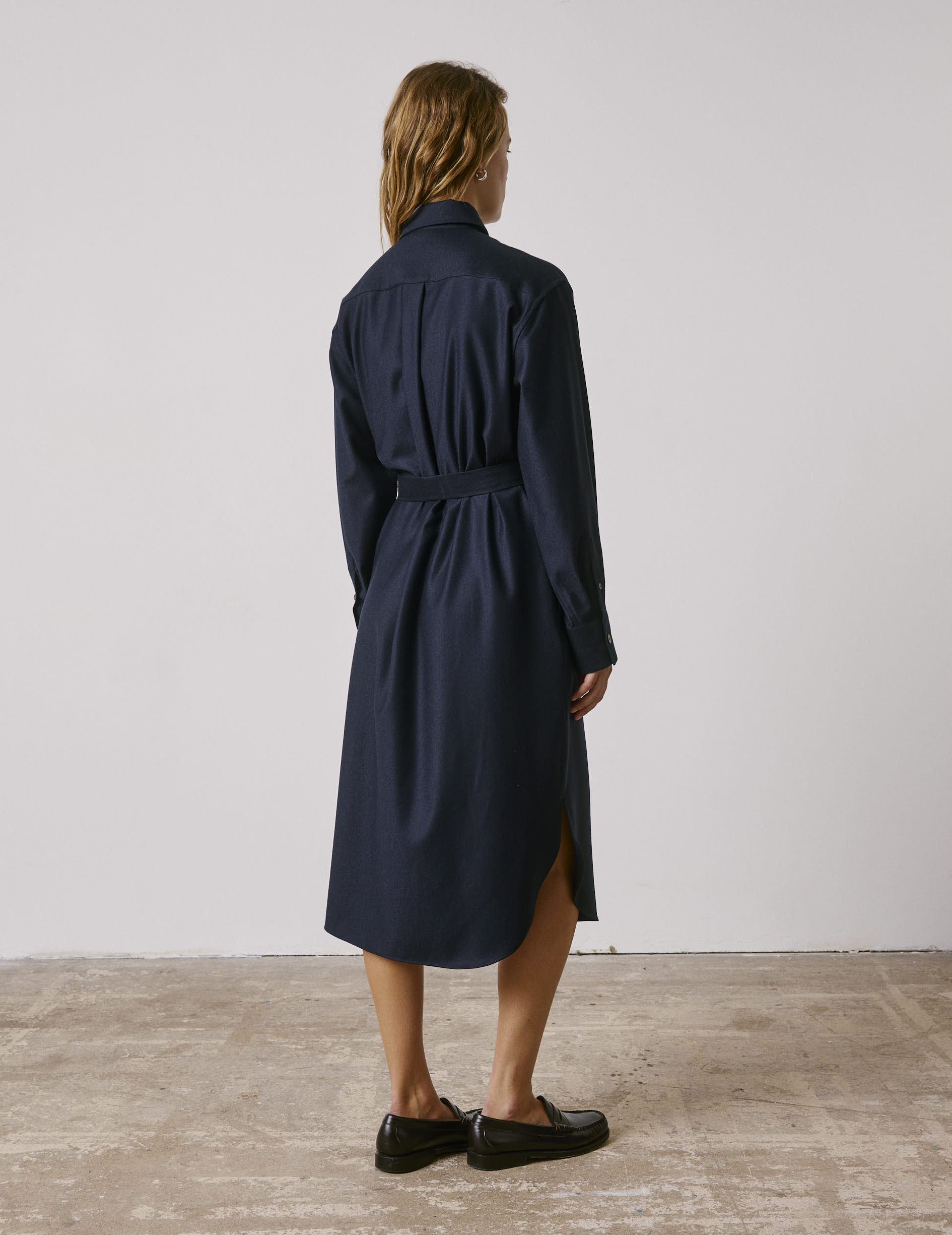 Navy virgin wool Prudence dress