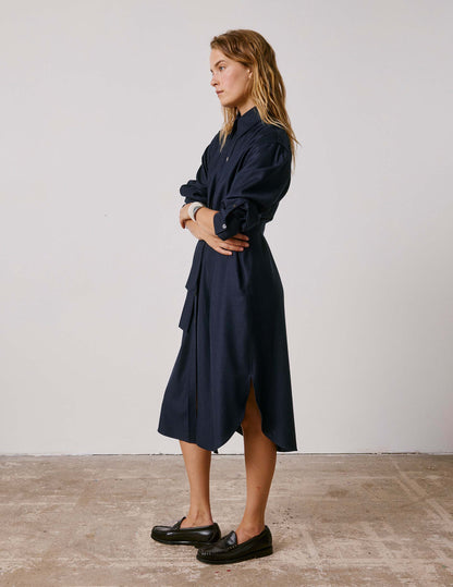 Navy virgin wool Prudence dress