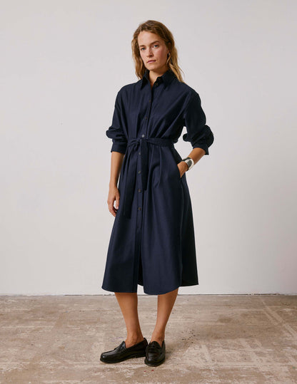 Navy virgin wool Prudence dress