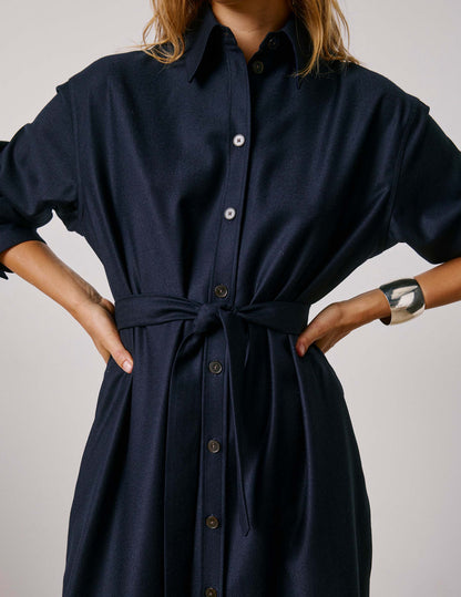 Navy virgin wool Prudence dress