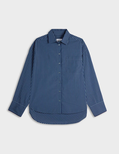 Blue striped oversized Soffy shirt