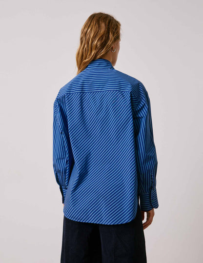Blue striped oversized Soffy shirt