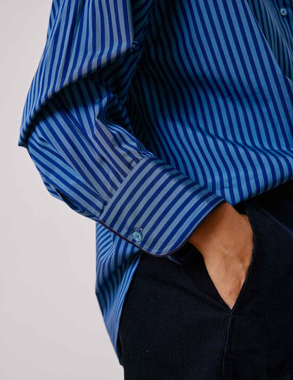 Blue striped oversized Soffy shirt