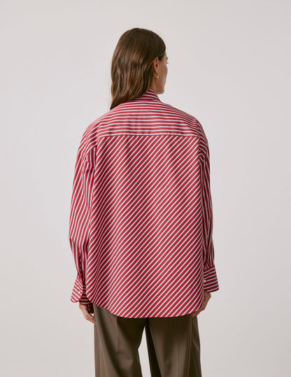 Red striped oversized Soffy shirt