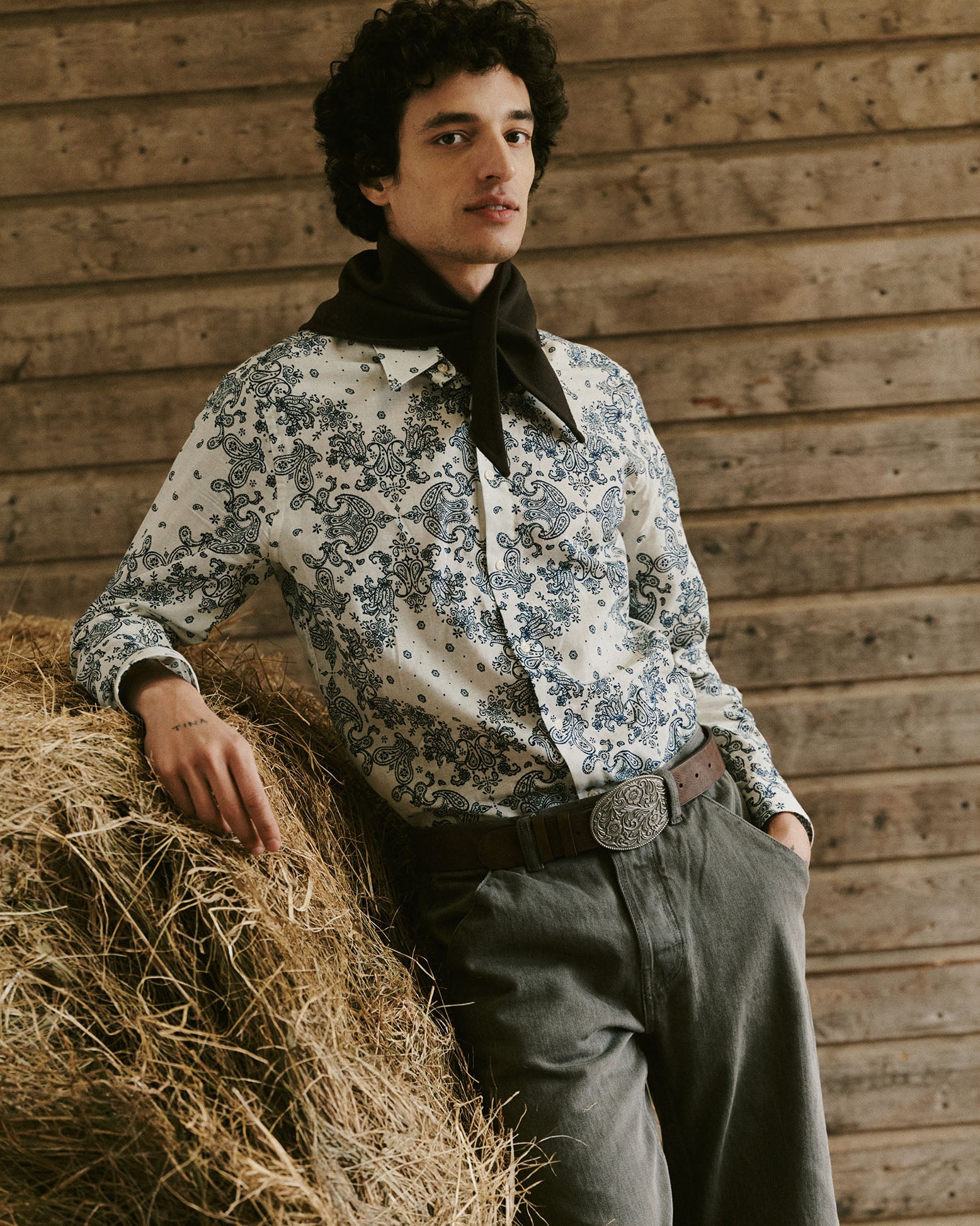 White print Antonin shirt - cotton voile - Prodigious Collar