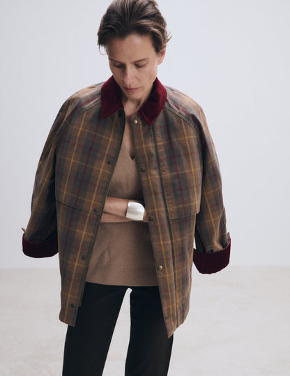 Brown check cotton Penelope jacket