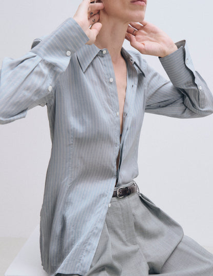 Light blue striped Pétale shirt