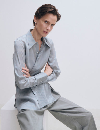 Light blue striped Pétale shirt
