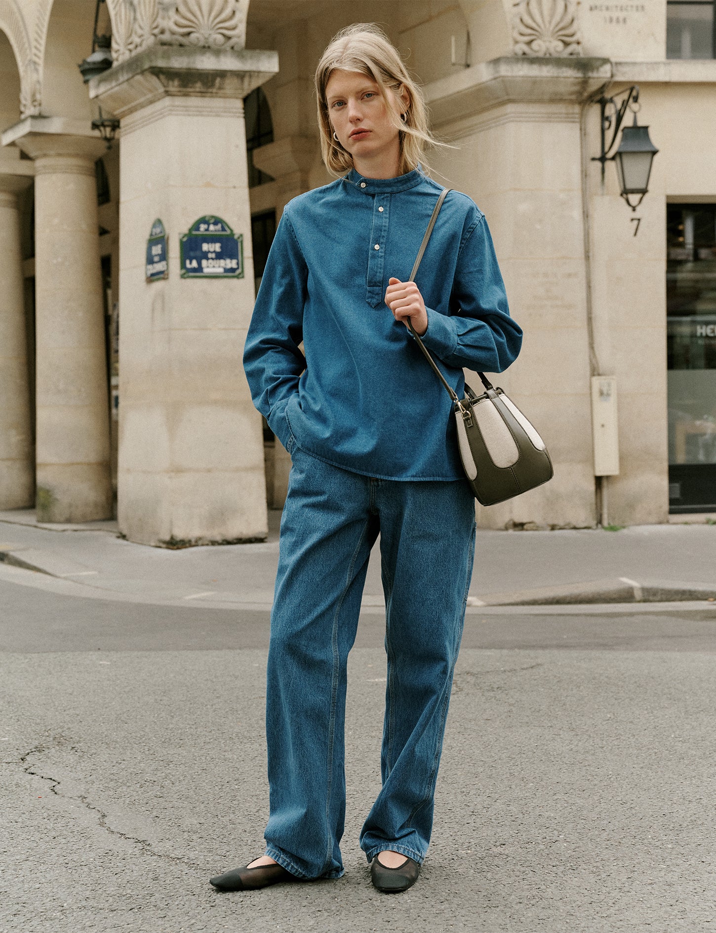 Denim Palais Royal shirt - Denim - Officer Collar#10