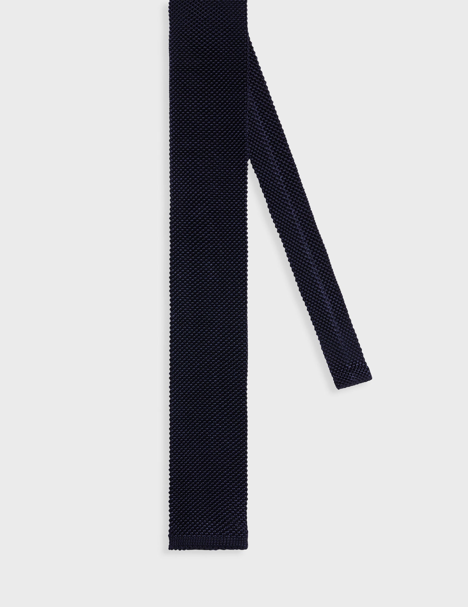 Navy silk knit tie