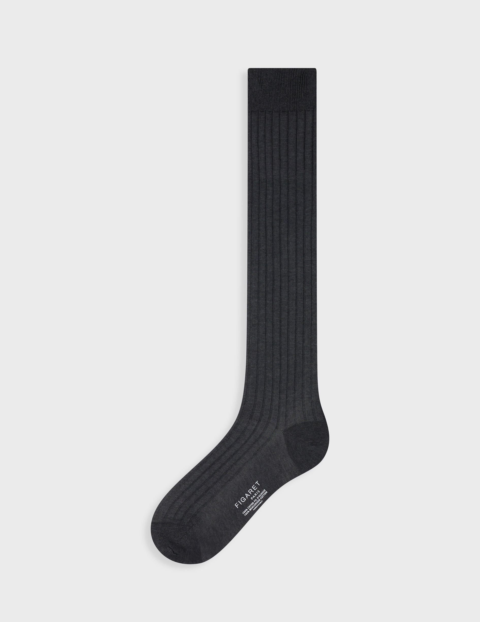 Charcoal double lisle thread socks