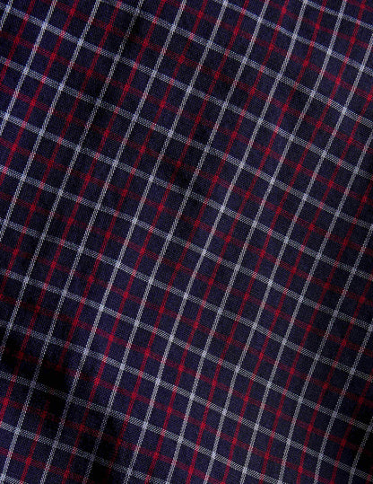 Fitted red check shirt