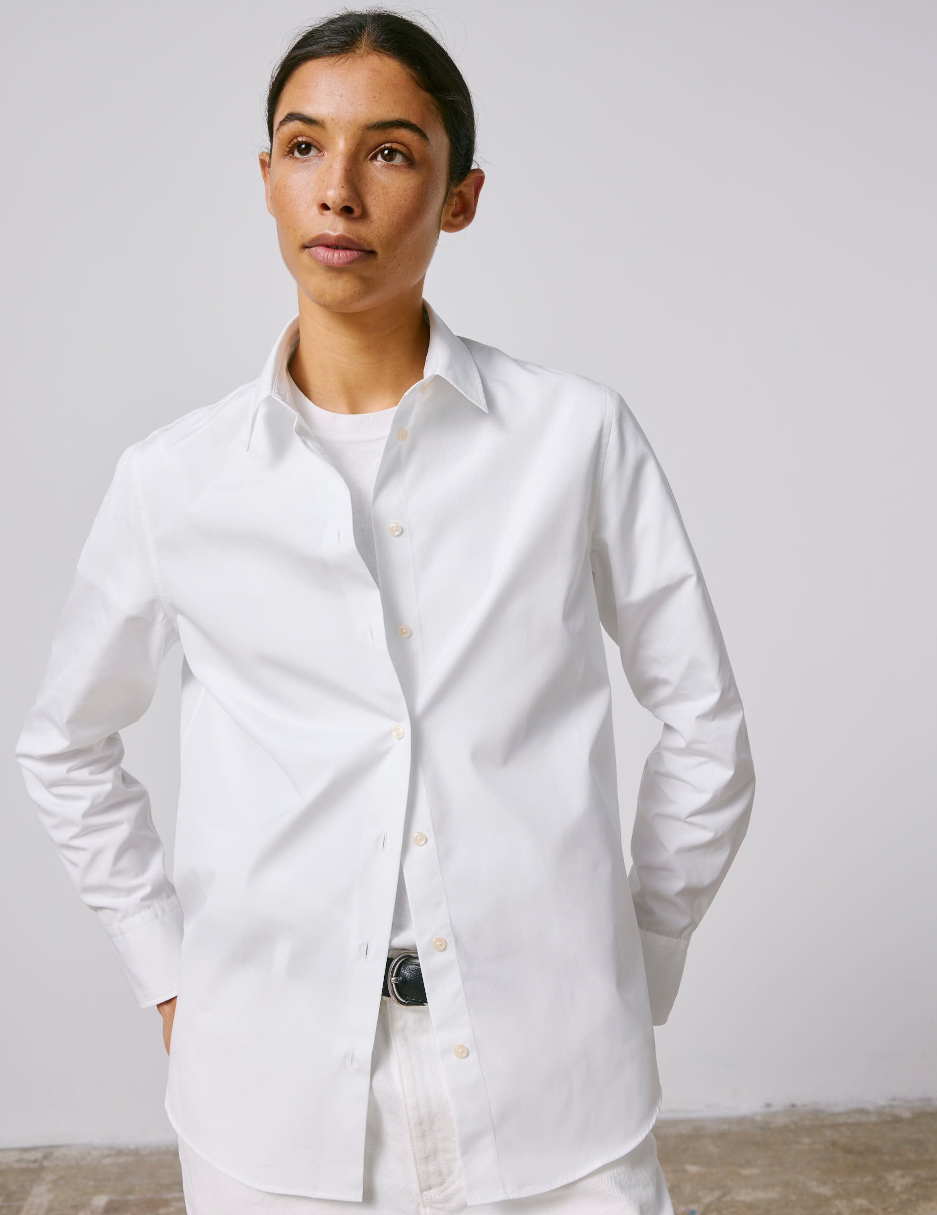 White easy-iron Marion shirt - Poplin - Easy-iron