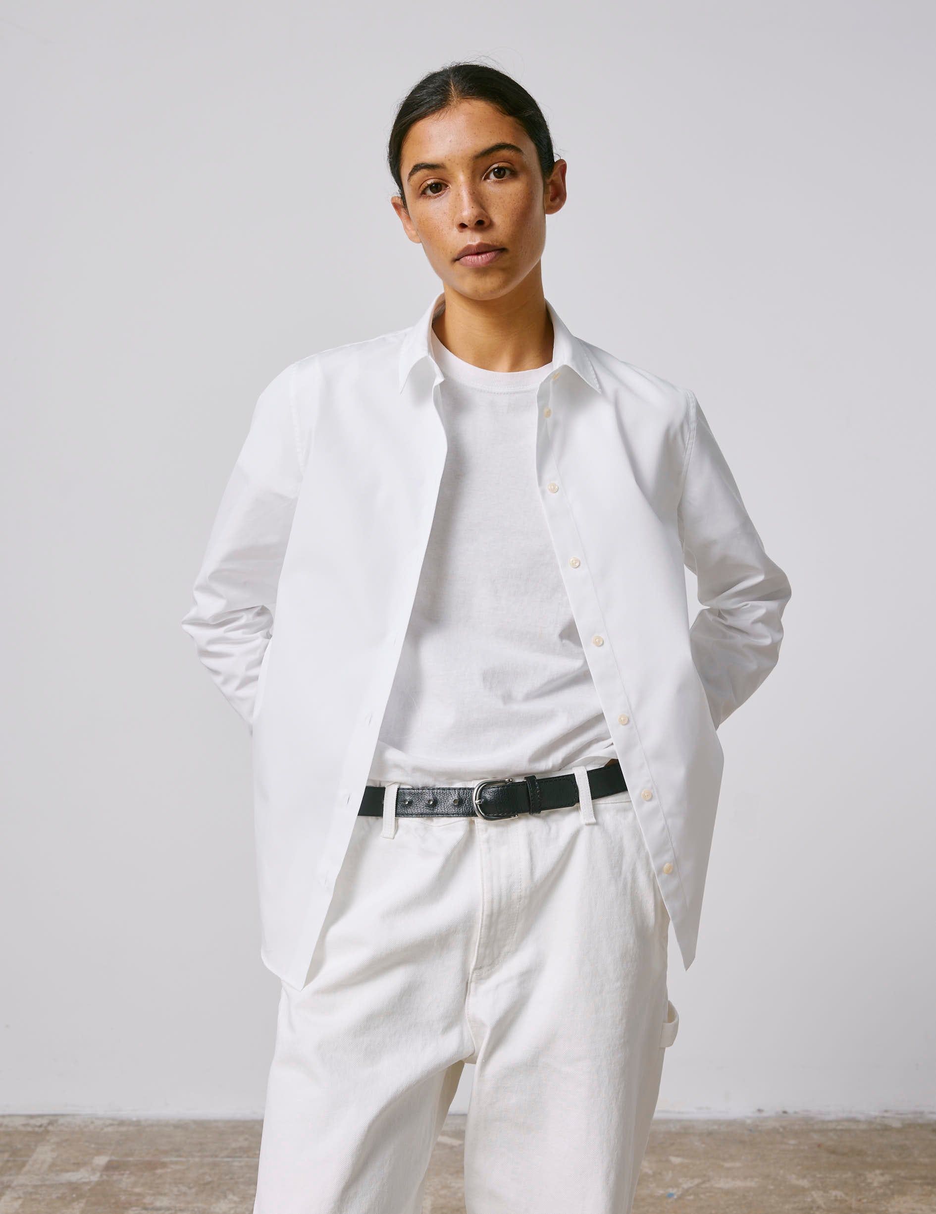 White easy-iron Marion shirt - Poplin - Easy-iron