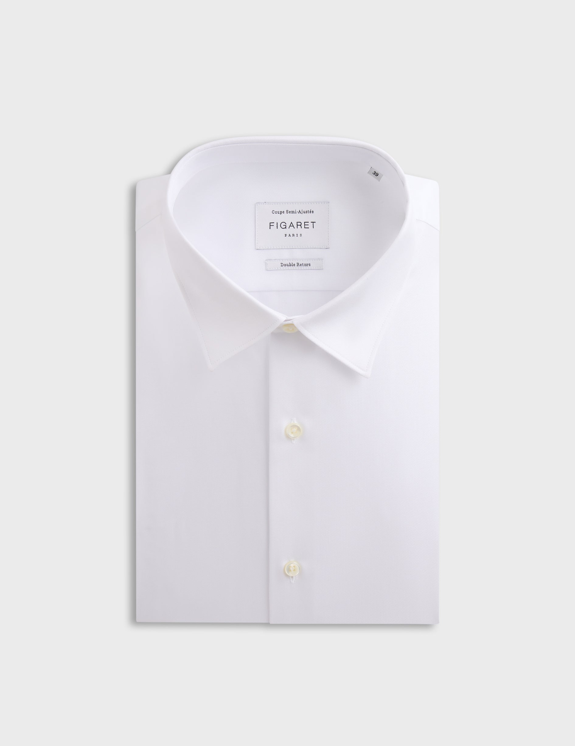 Semi-fitted white shirt