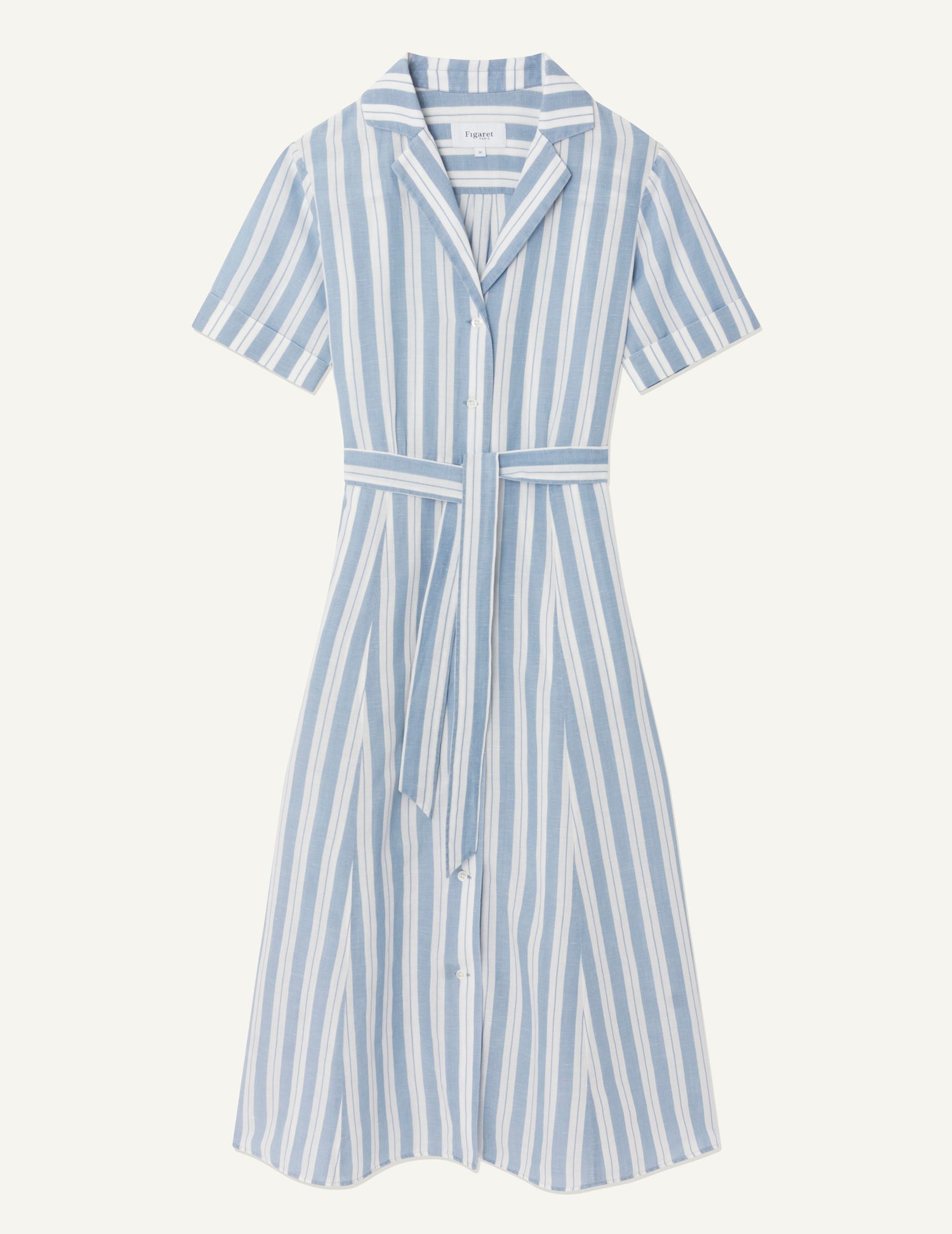 Maia blue canvas with blue stripes