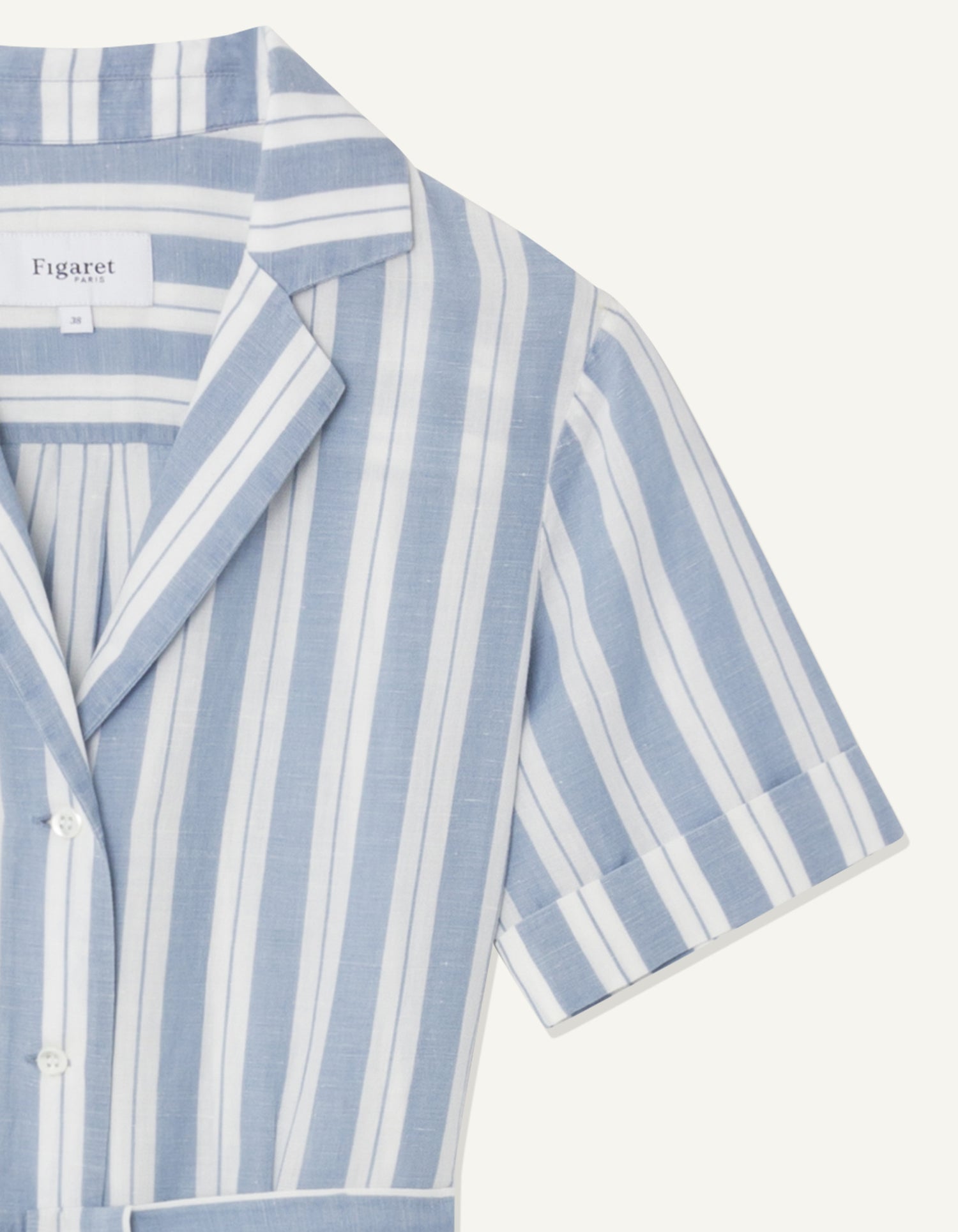 Maia blue canvas with blue stripes