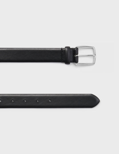 Black leather belt