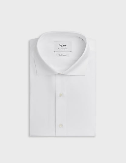 Semi-fitted white shirt