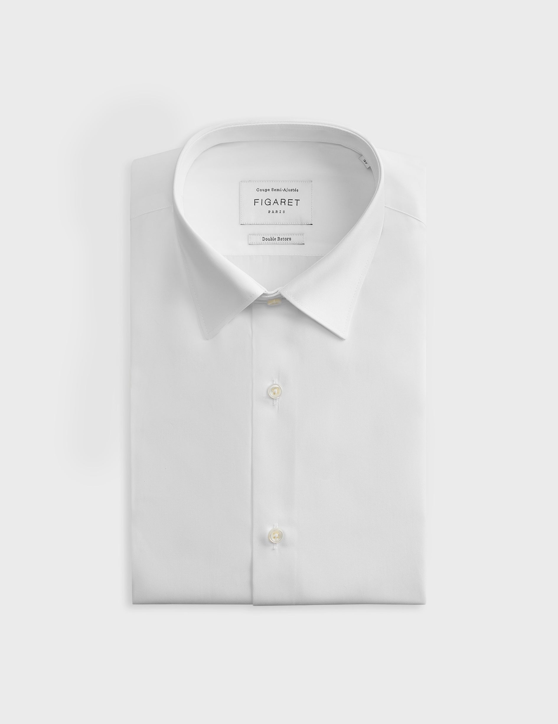 Semi-fitted white shirt