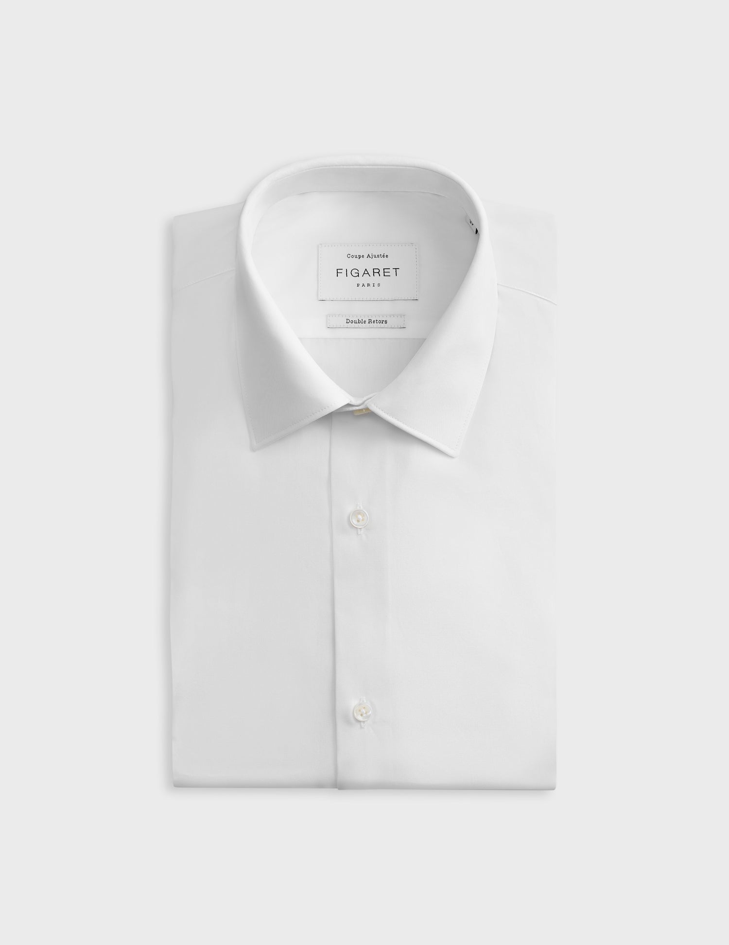 Fitted white shirt - Poplin - Figaret Collar - French Cuffs