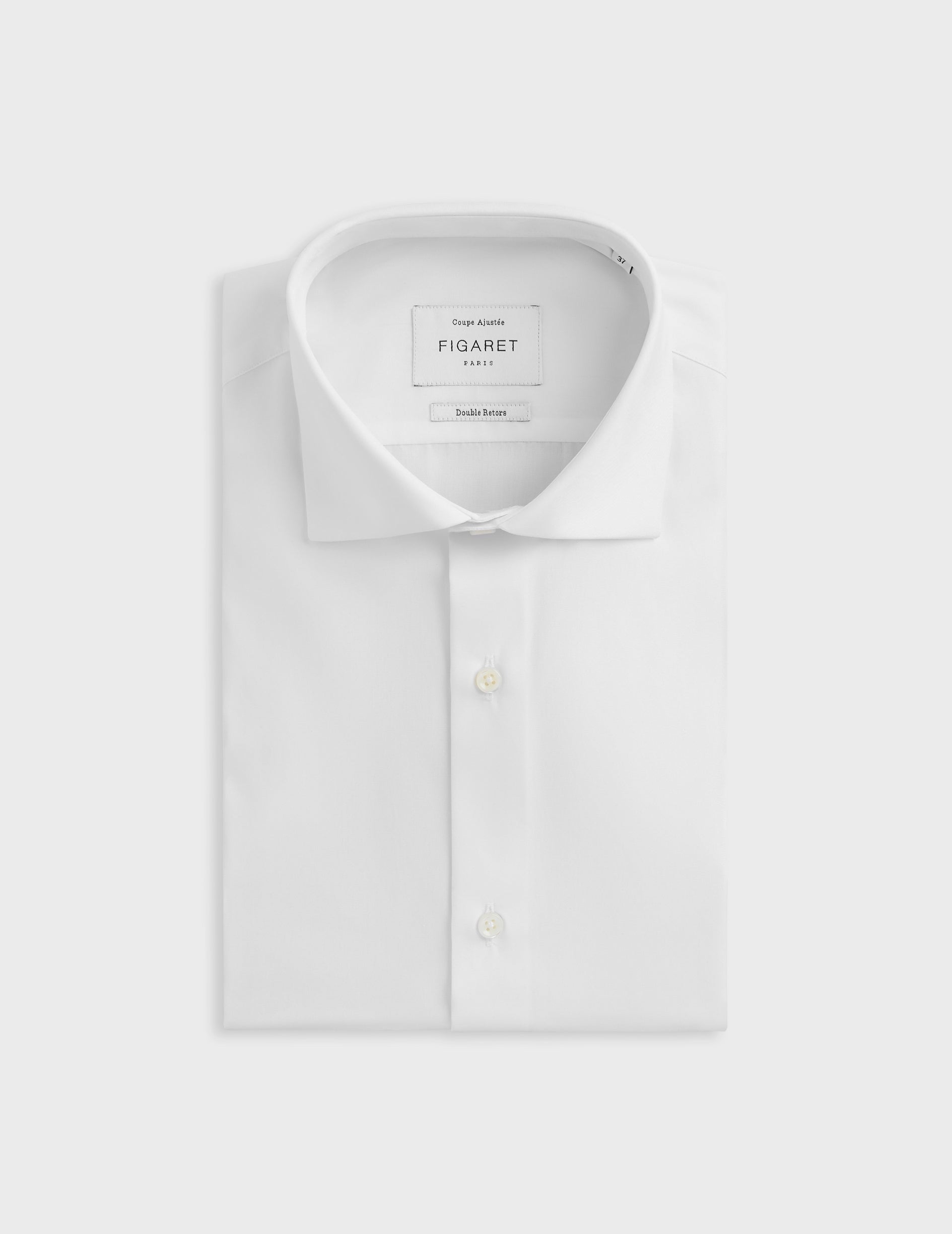 Fitted white shirt - Poplin - Italian Collar