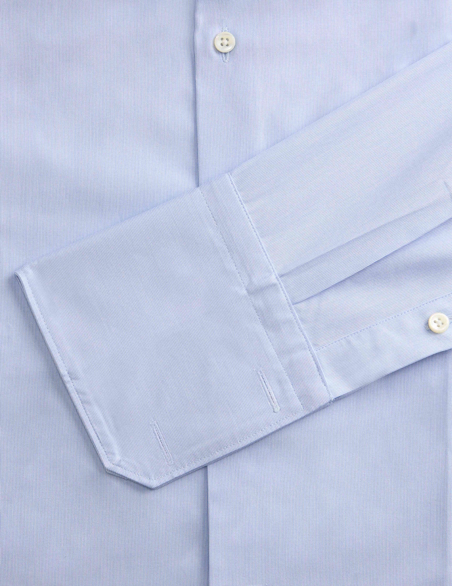 Semi-fitted blue striped shirt - Poplin - Figaret Collar - French Cuffs#2