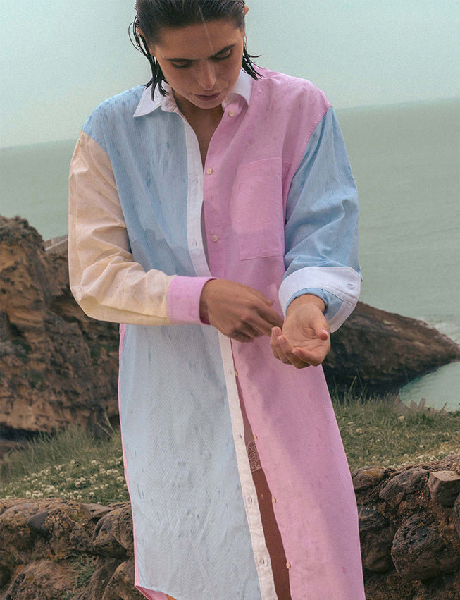 Oversized pink Hémeline Fun dress - Oxford