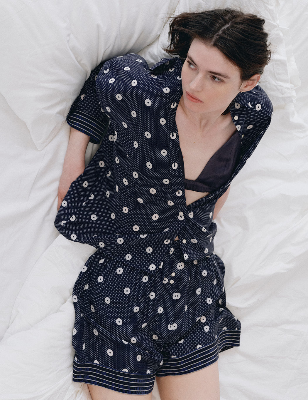 Printed navy Nambre shirt - Pancake - Shirt Collar#2