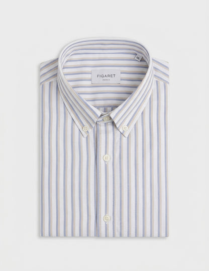 Beige striped Gaspard shirt