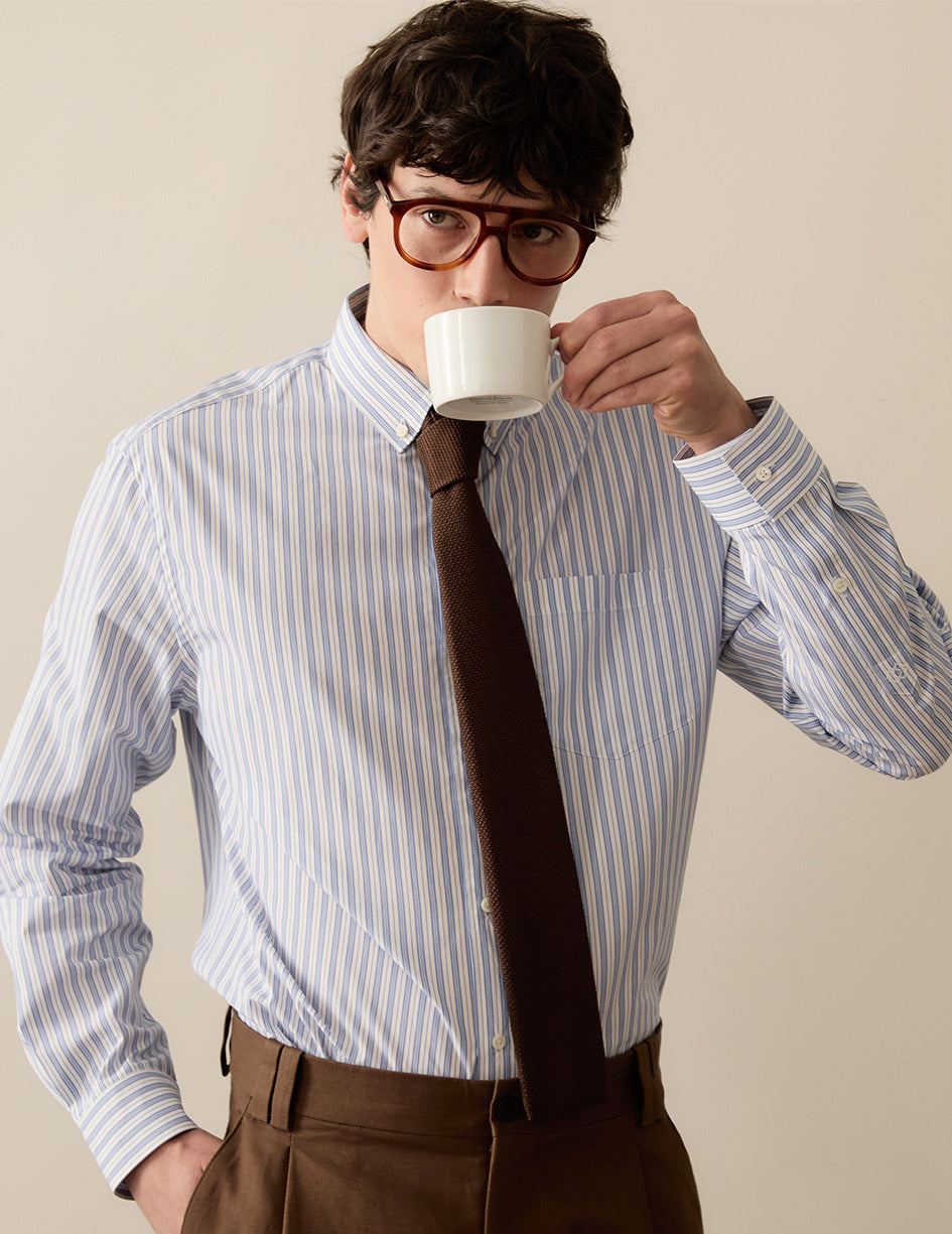 Classic blue striped shirt