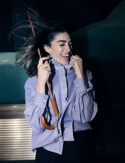 Greta striped blue shirt