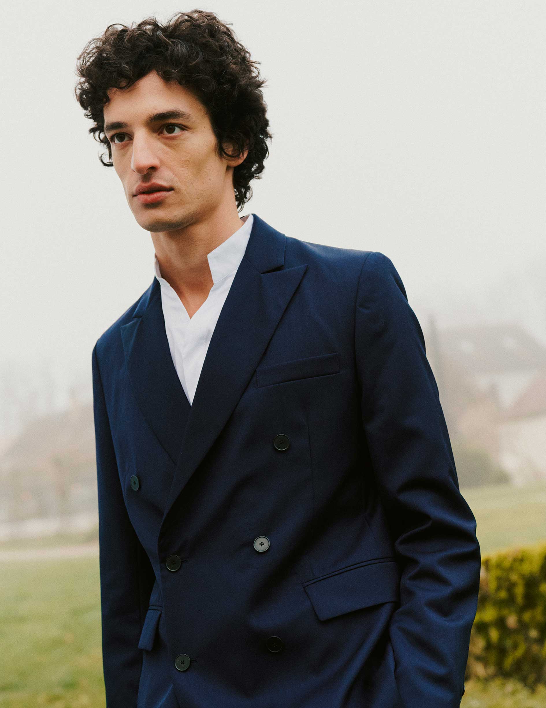 Navy blue wool Lisandro jacket