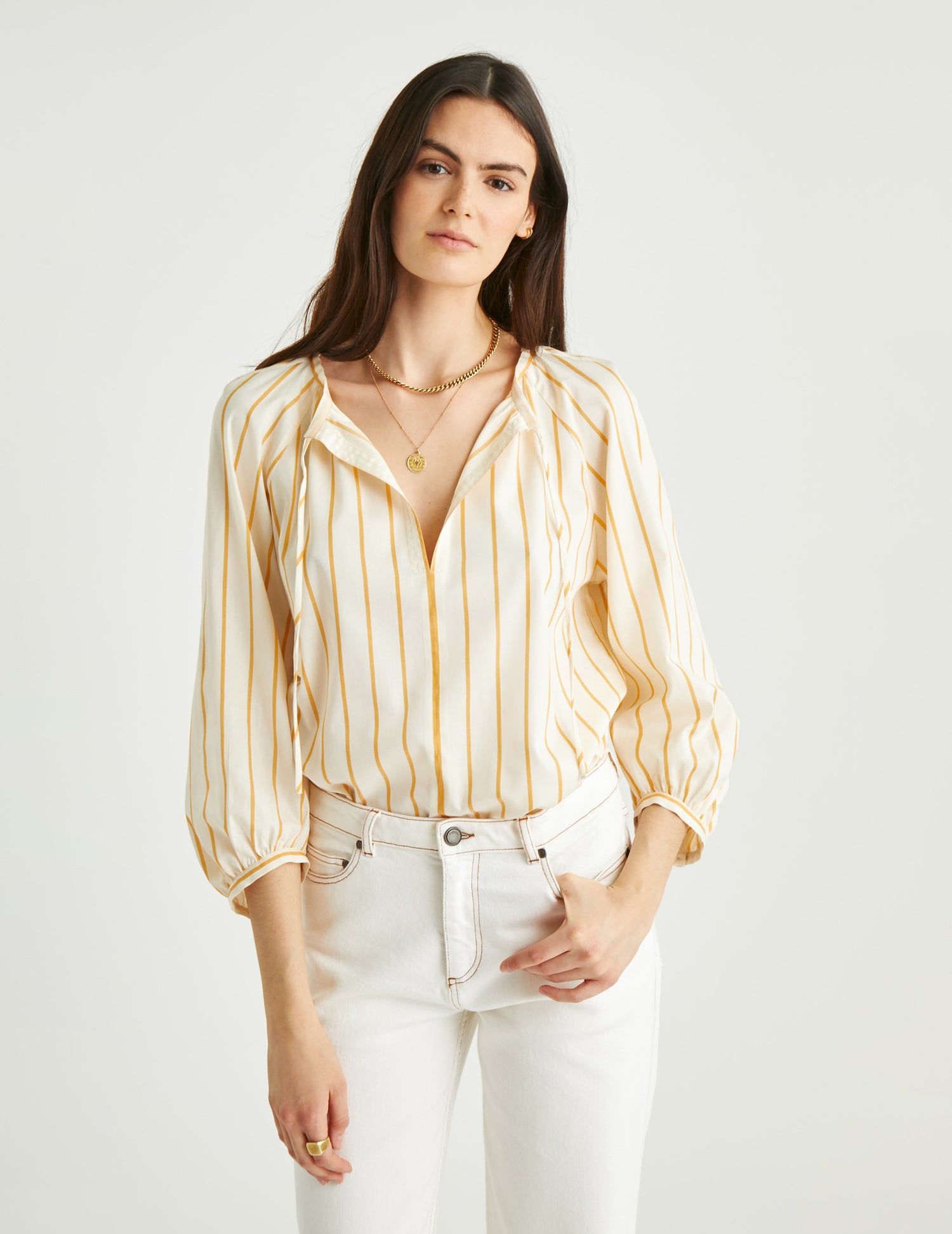 Blouse Dyonisa rayée jaune - Viscose#2